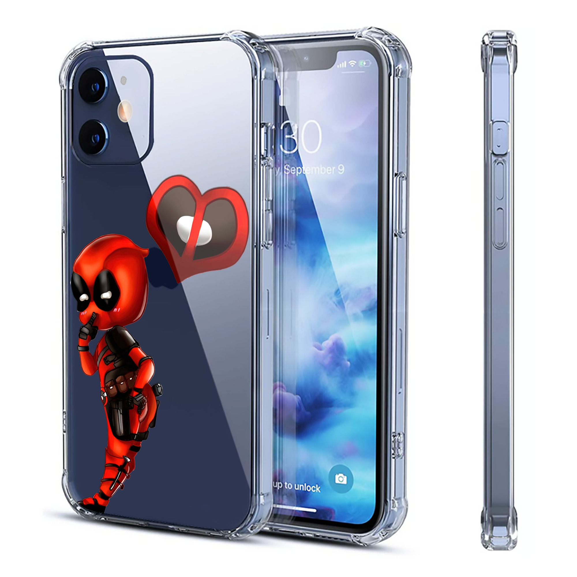 （画像用） Deadpool デッドプール 【iPhone 12シリーズ対応】透明スマホケース（クリアソフトケース）